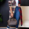 Tops & Outerwear female | Casual Patchwork Tartan Coat Multicolor