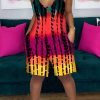 Jumpsuits & Rompers female | Plus Size V-Neck Tie-Dye Sleeveless Pocket Romper