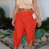 Bottoms female | Side Drawstring Ruched Elastic Waistband Pants