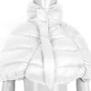 Tops & Outerwear female | Fashion Irregular Stand Collar Zipper Fluffy Warm Cotton Clothes White