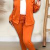 2-Pieces female | Casual Fleece Sweater Suit Collar Tracksuit