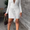 Dresses female | Sexy Hot Drill Mesh Perspective Fringe Pack Hip Dress