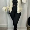 Tops & Outerwear female | Casual Solid Color Tassel Knitted Cardigan Beige