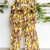 2-Pieces female | Casual Printed Lantern Long Sleeve Wide Leg Pants Two-Piece Set