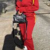 2-Pieces female | Fashion Casual Solid Color Zipper Sports Jogging Two-Piece Set