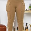 Bottoms female | High Waist Slim Pocket Casual Pants