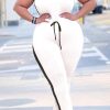 Jumpsuits & Rompers female | Plus Size Sexy Solid Bandeau Drawstring Jumpsuit