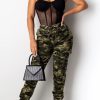 Bottoms female | Casual Camouflage Loose Legged Overalls Army Green