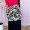 Dresses female | Leopard Print Colorblock Patchwork Maxi Dress Red