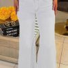 Bottoms female | Fashion High Waist Solid Color Wide Leg Jeans