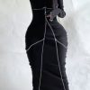 Dresses female | Personalized Contrast Color Edging Hooded Maxi Dress