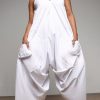 Jumpsuits & Rompers female | Fashion Loose Solid Color Hanging Crotch Jumpsuit White