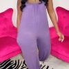 Jumpsuits & Rompers female | Fashion Solid Spaghetti Straps Pocket Jumpsuit