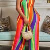 Jumpsuits & Rompers female | Bright Abstract Print Wrap Bust Wide-Leg Jumpsuit Multicolor