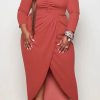 Dresses female | Plus Size Sexy V-Neck Casual Shrug Long Sleeve Dress