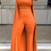 2-Pieces female | Casual Solid Color Long Sleeved Three Piece Pant Suits