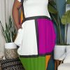 Dresses female | Plus Size Colorblock Short Sleeve Maxi Dress