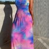 Dresses female | Beachy Tie Dye Bandeau Maxi Dress